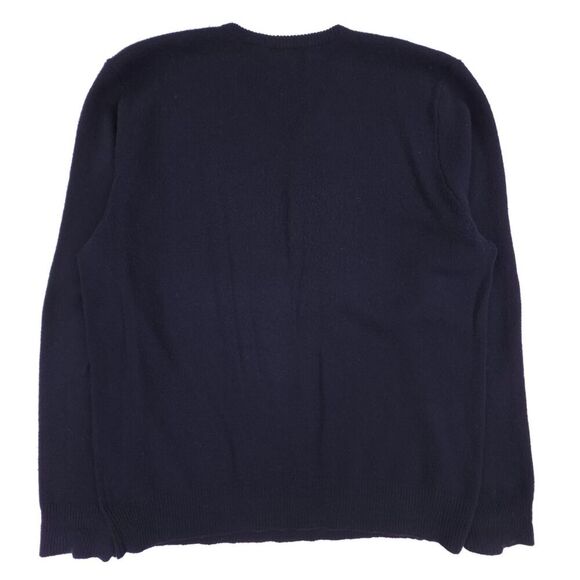 POLO Ralph Lauren Lambswool V-Neck Sweater Navy Old Money Quiet Luxury Preppy XL - Picture 6 of 6